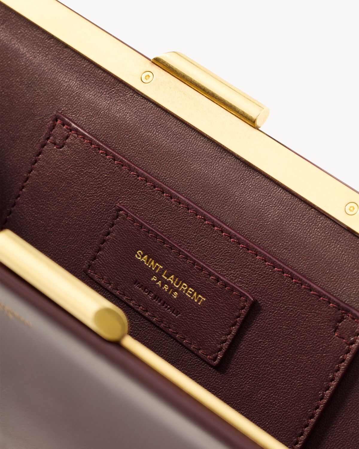 Replicate YSL Midnight Small Clutch In Lacquered Leather(1:1 replica)