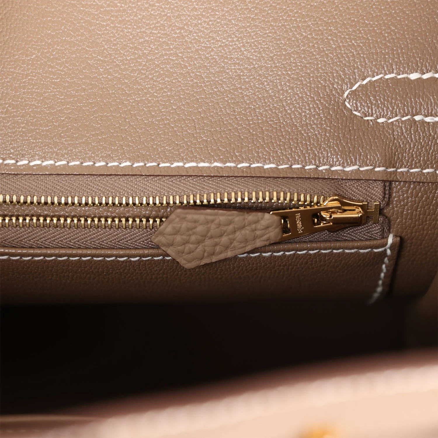 Replicate Hermes Birkin 25 Etoupe Togo Gold Hardware(1:1 replica)