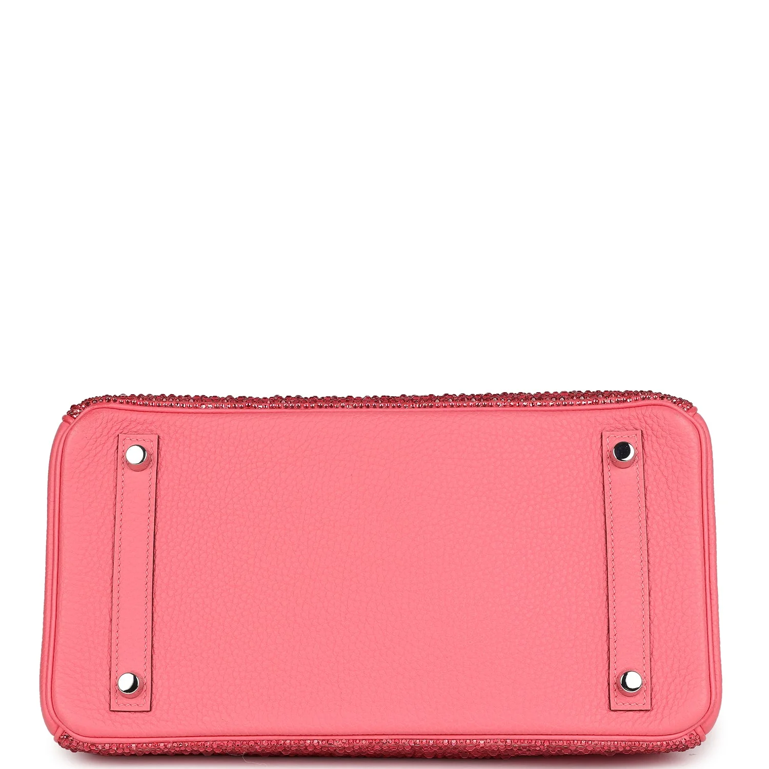 Replicate Custom Ombre Swarovski Crystal Hermes Birkin 30 Rose Azalee Clemence Palladium Hardware(1:1 replica)