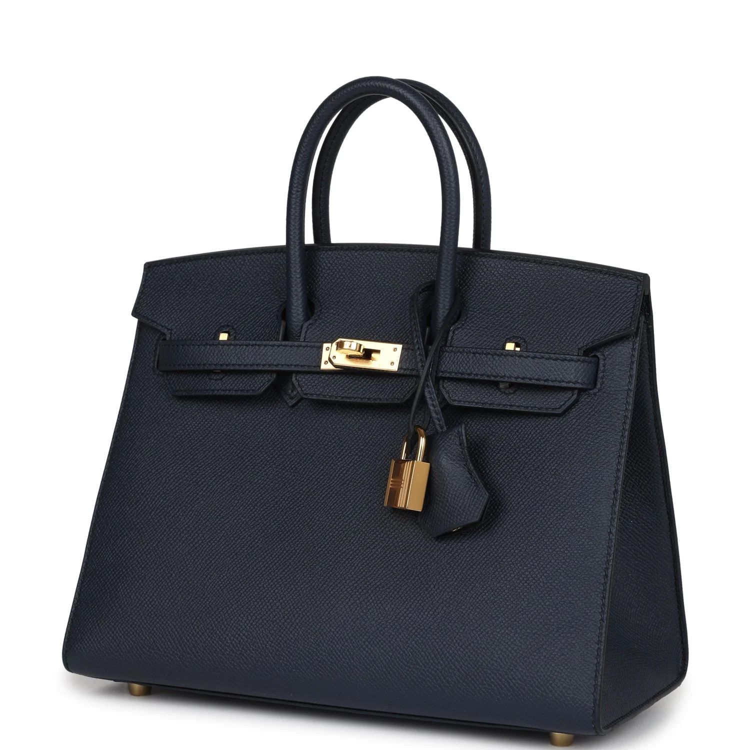 Replicate Hermes Birkin Sellier 25 Bleu Indigo Epsom Gold Hardware(1:1 replica)