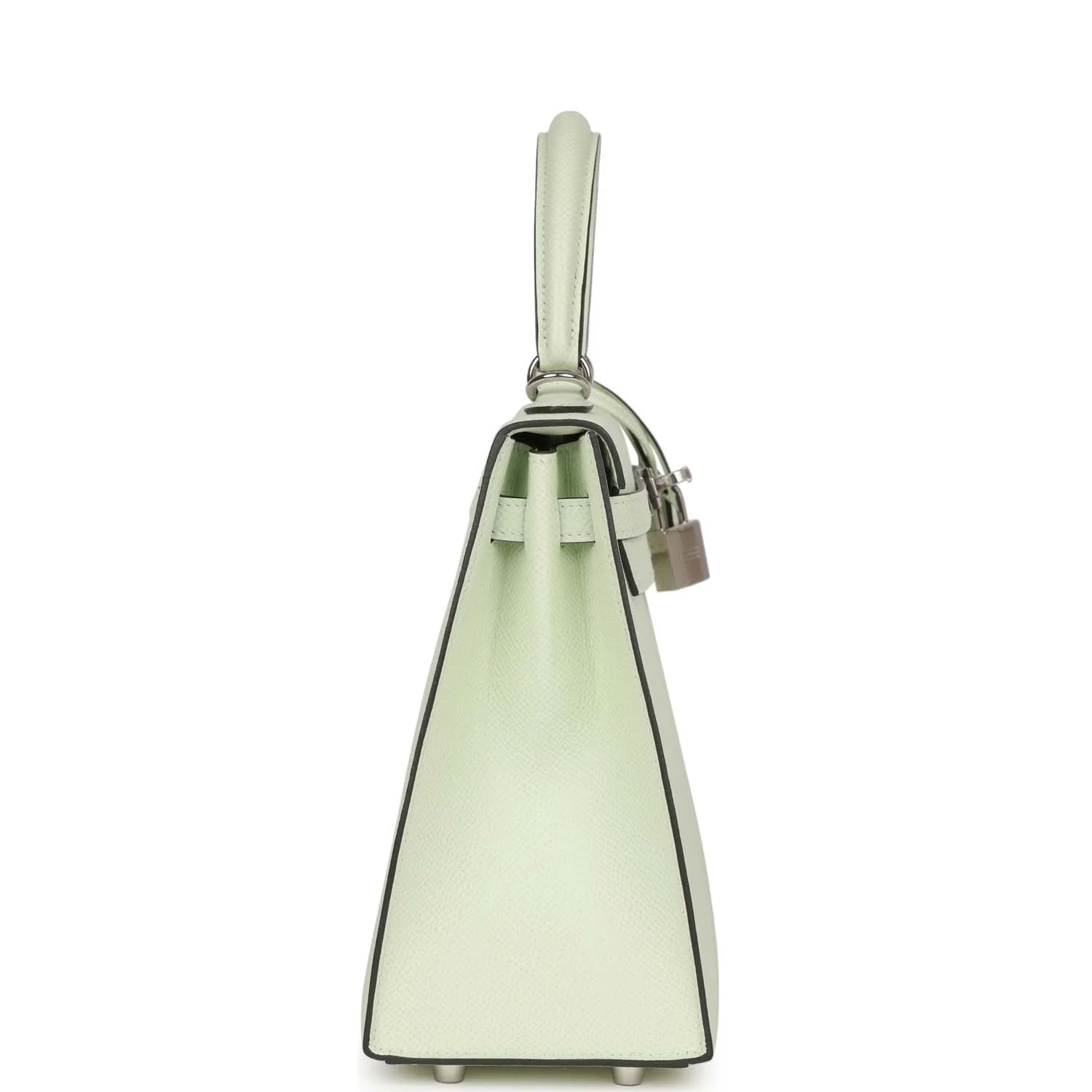 Replicate Hermes Kelly Sellier 25 Vert Fizz Epsom Palladium Hardware(1:1 replica)