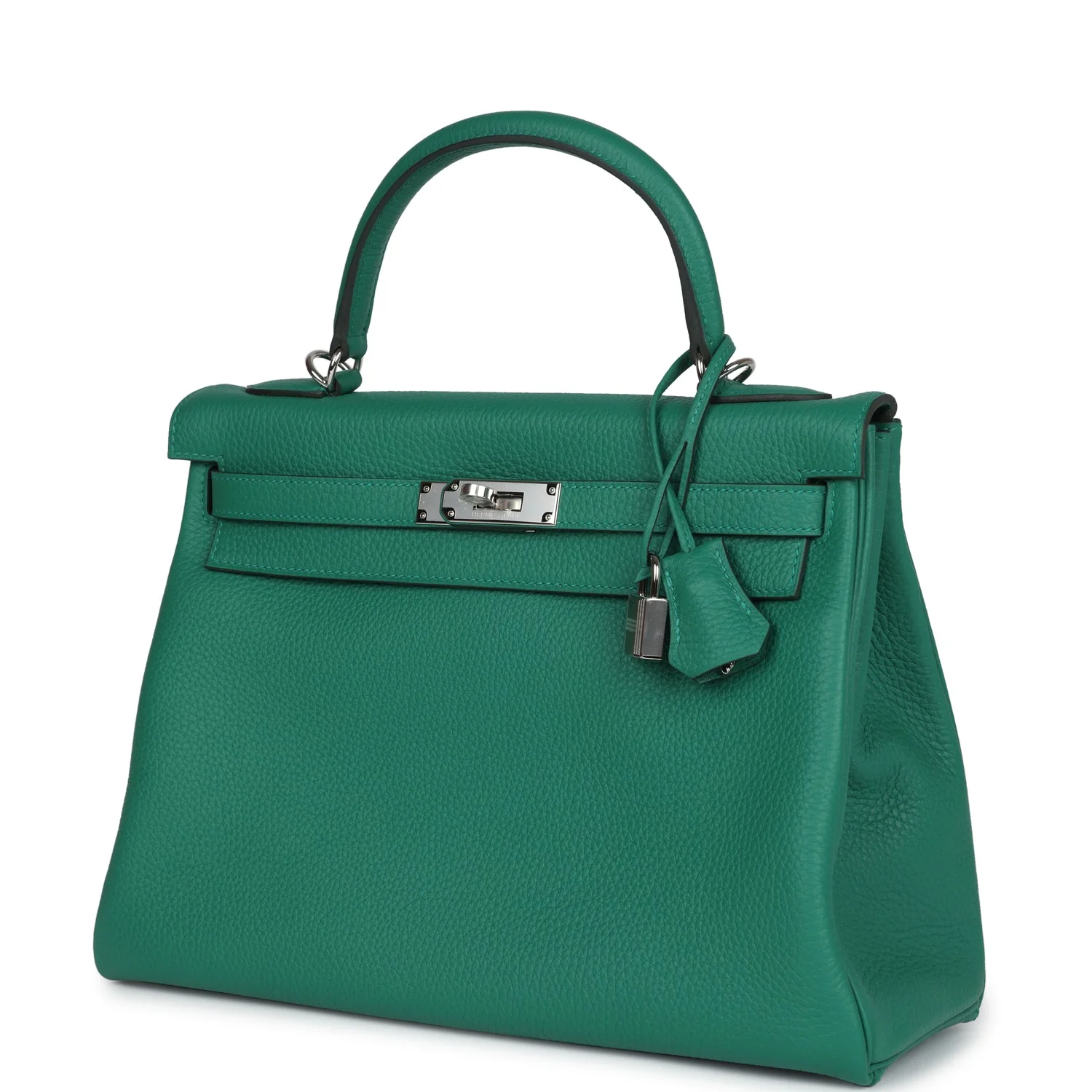 Replicate Hermes Kelly Retourne 32 Vert Vertigo Clemence Palladium Hardware(1:1 replica)