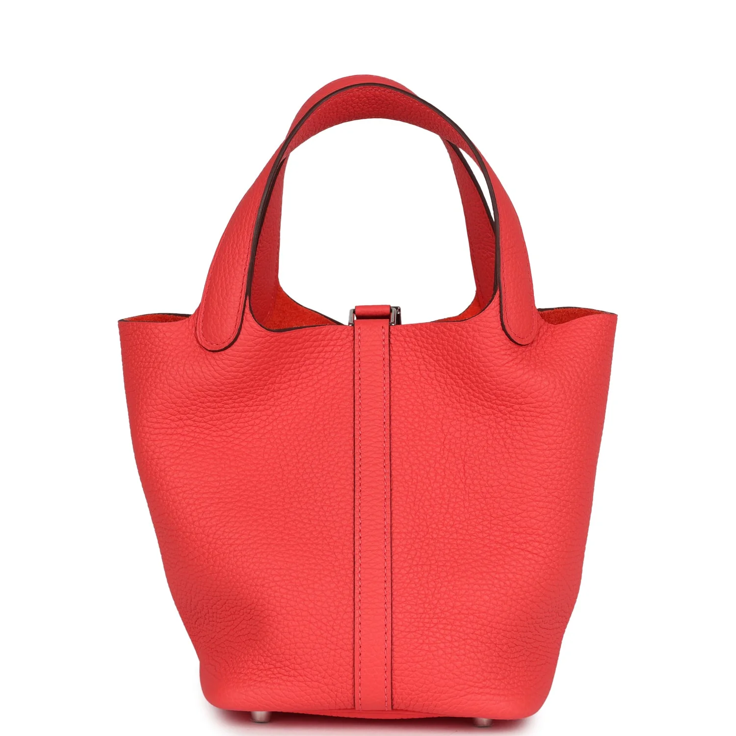 Replicate Hermes Picotin Lock 18 Rose Texas Clemence Palladium Hardware(1:1 replica)