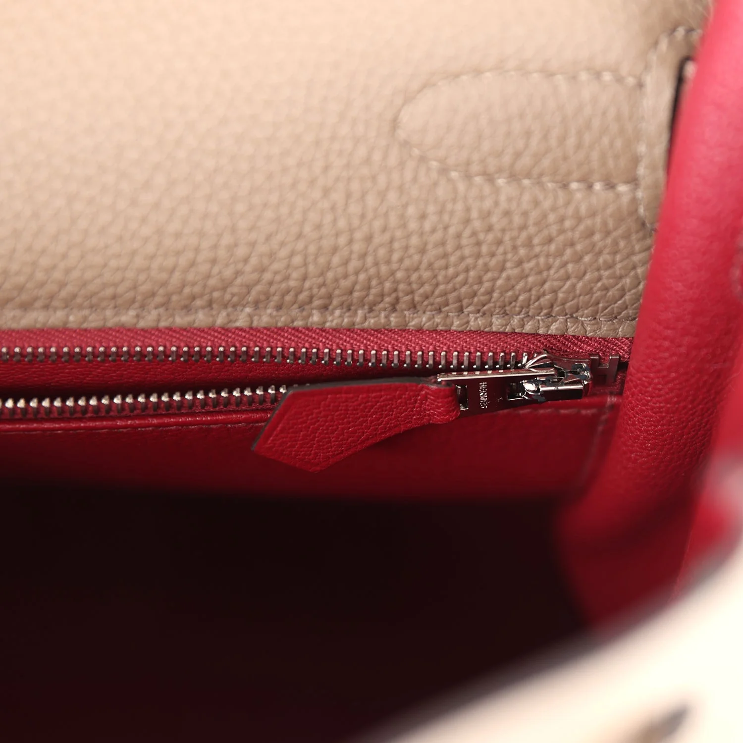 Replicate Hermes Special Order (HSS) Kelly Retourne 32 Etoupe Verso Togo Palladium Hardware(1:1 replica)