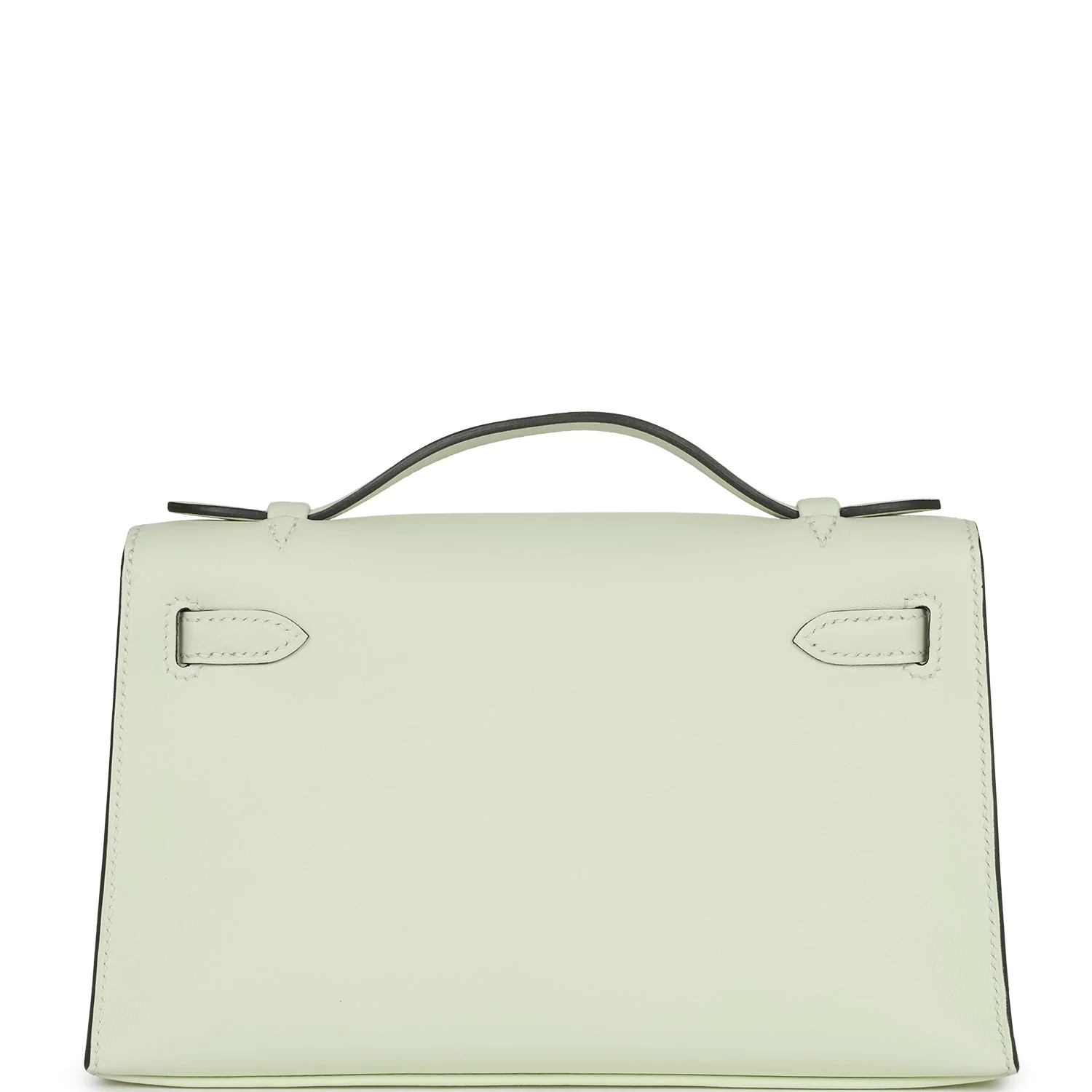 Replicate Hermes Kelly Pochette Vert Fizz Swift Palladium Hardware(1:1 replica)