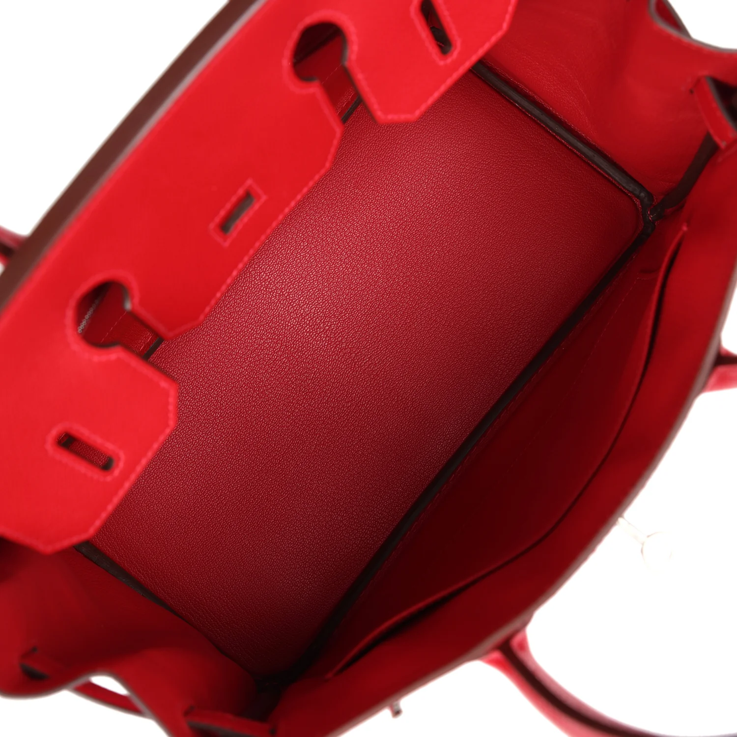 Replicate Hermes Birkin 30 Rouge Casaque Epsom Palladium Hardware(1:1 replica)
