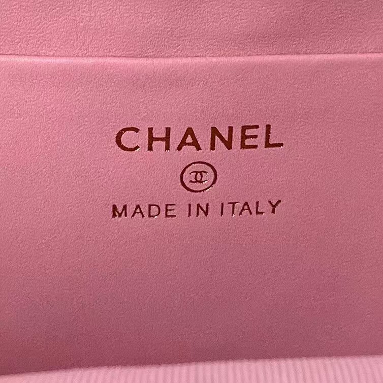 Replicate Chanel 24C AP3573 Mini Backpack Lambskin Gold Metal Pink(1:1 replica)