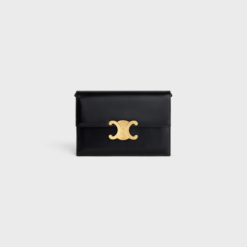 Replicate CLUTCH SOIR IN SHINY CALFSKIN BLACK(1:1 replica)