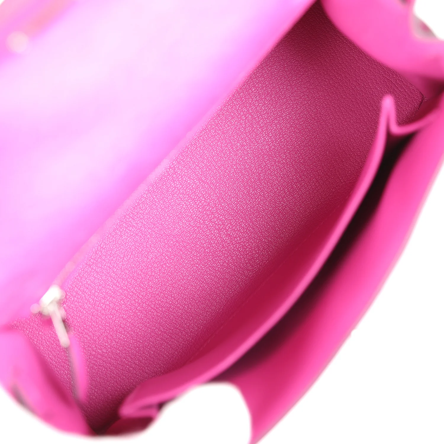 Replicate Hermes Kelly Sellier 25 Rose Pourpre Ostrich Palladium Hardware(1:1 replica)