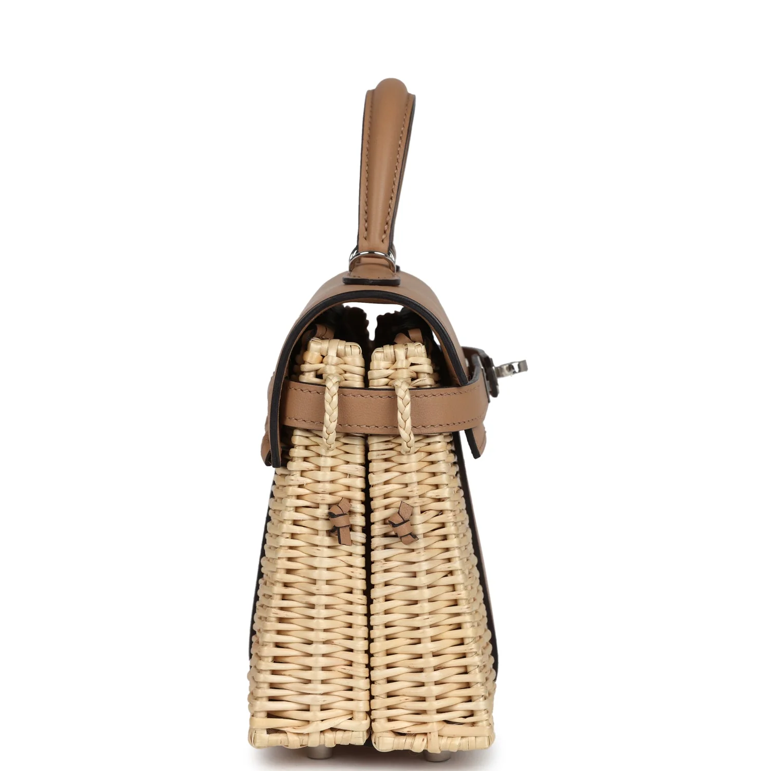 Replicate Hermes Mini Picnic Kelly 20 Chai Swift Palladium Hardware(1:1 replica)