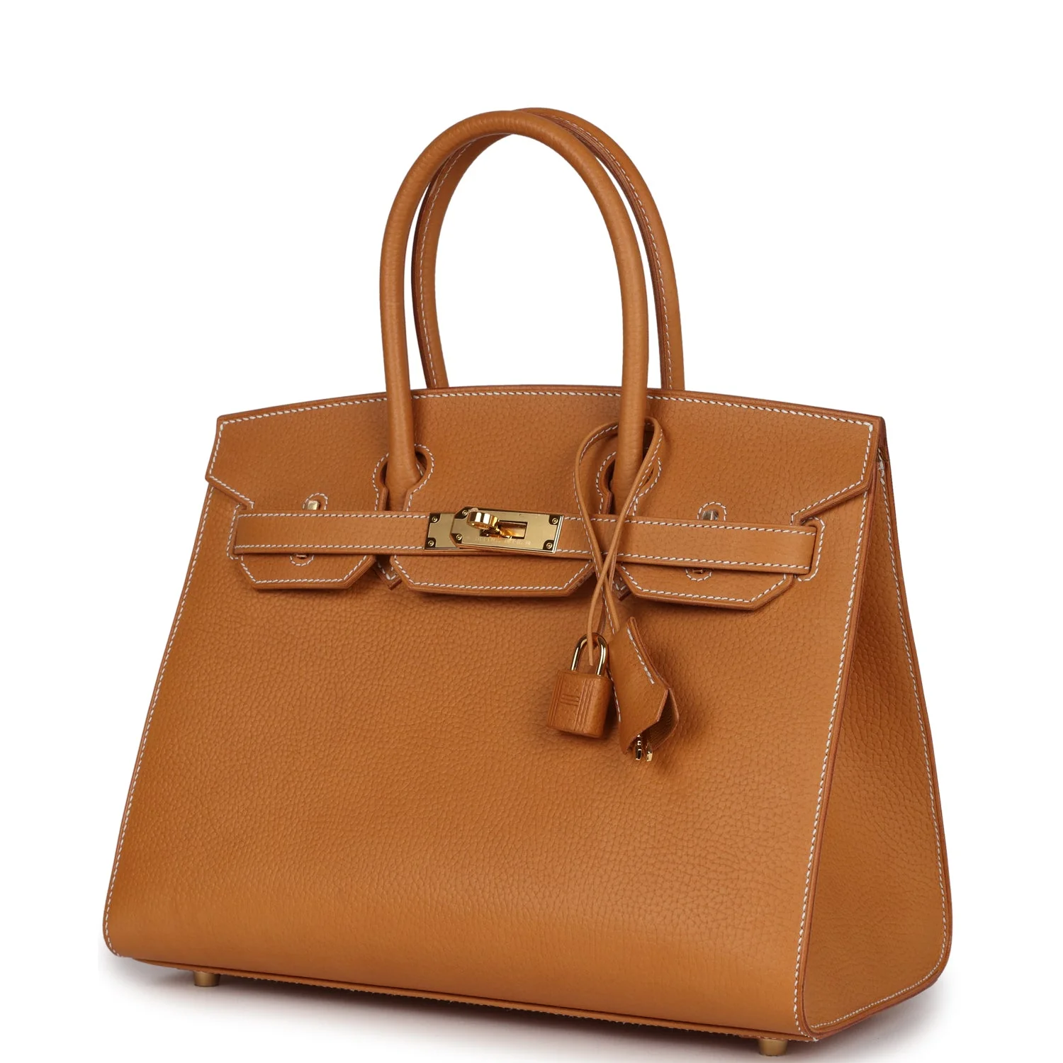 Replicate Hermes Birkin Sellier 30 Naturel Sable Vache Naturel Graine Gold Hardware(1:1 replica)