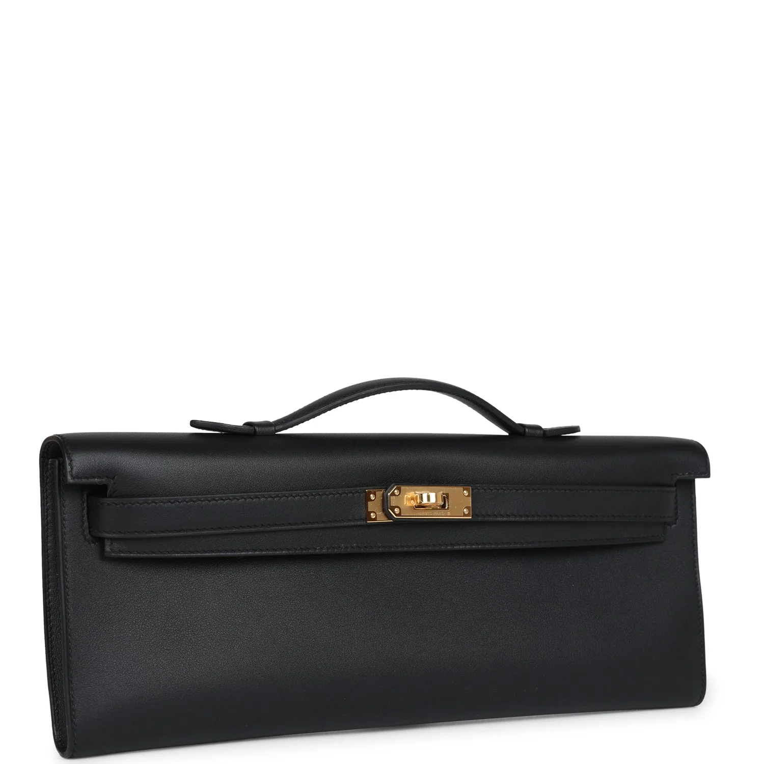 Replicate Hermes Kelly Cut Black Swift Palladium Hardware(1:1 replica)