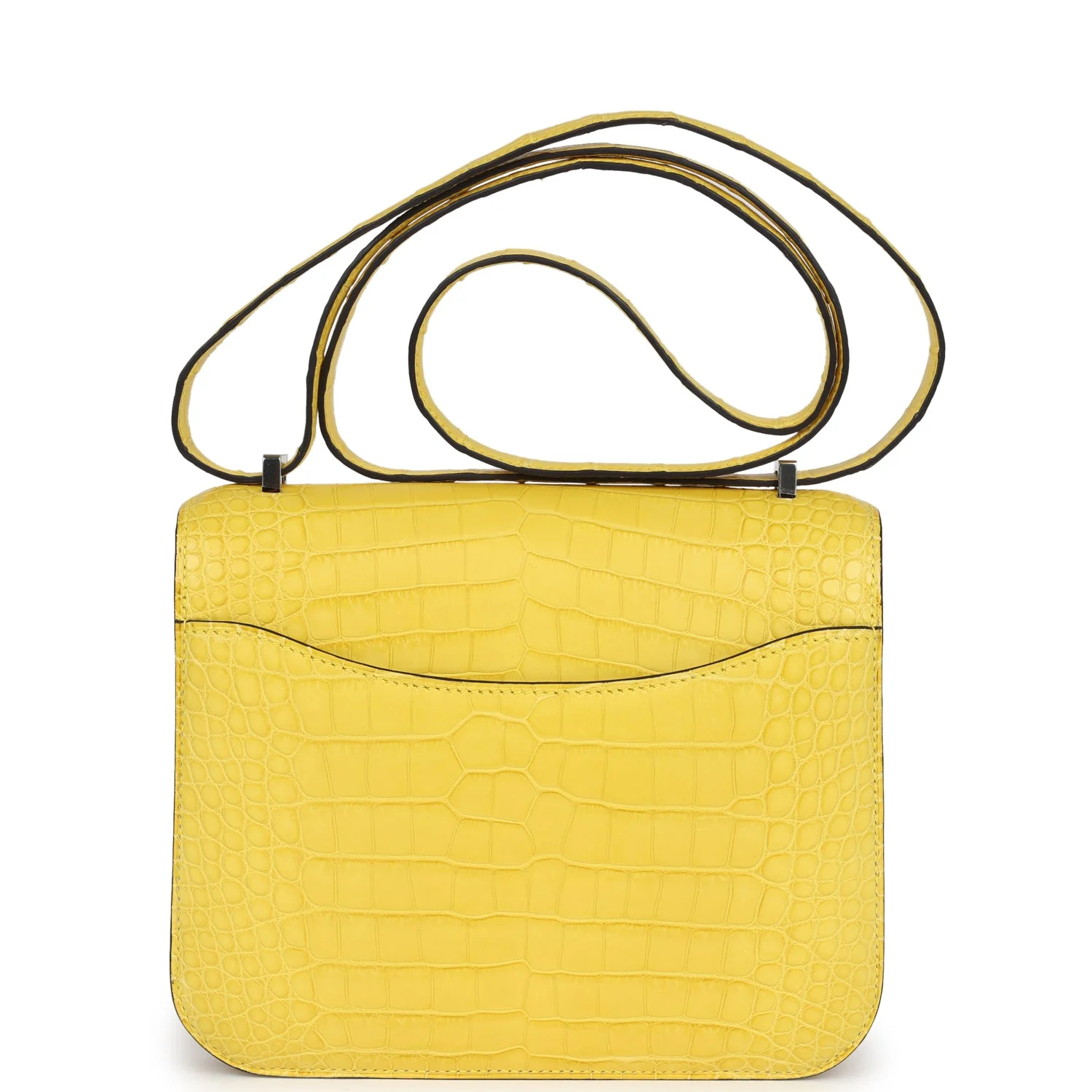 Replicate Hermes Constance 18 Mimosa Matte Alligator Palladium Hardware(1:1 replica)