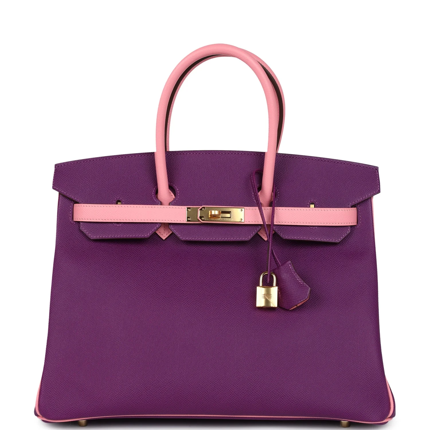 Replicate Hermes Special Order (HSS) Birkin 35 Rose Confetti and Anemone Epsom Gold Hardware(1:1 replica)