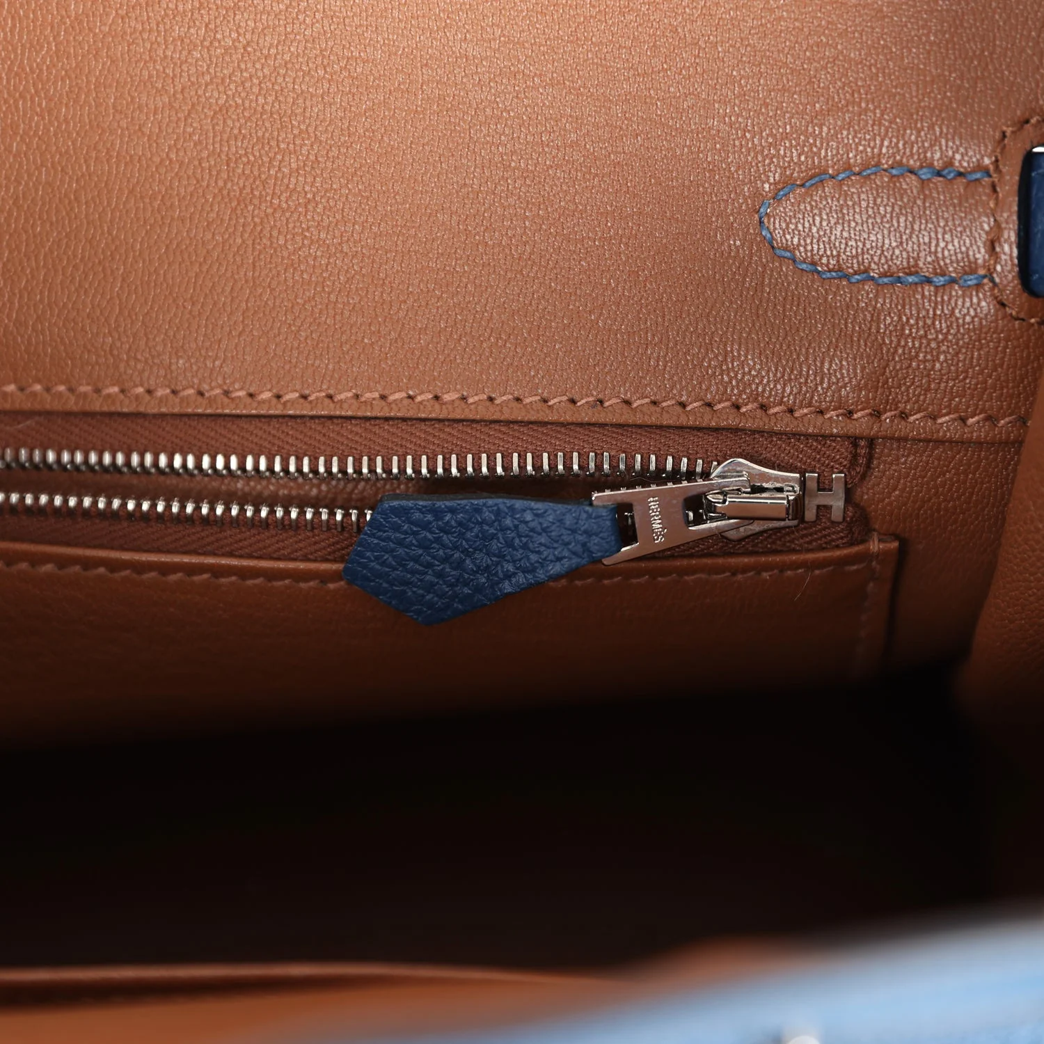 Replicate Hermes Birkin 25 Deep Bleu Verso Togo Palladium Hardware(1:1 replica)