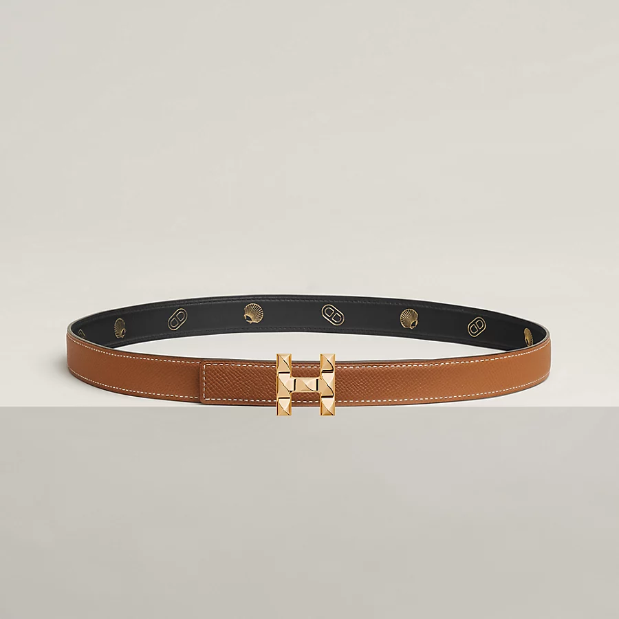 Replicate H Infini belt buckle   Hermès sur Mer reversible leather strap 24 mm(1:1 replica)