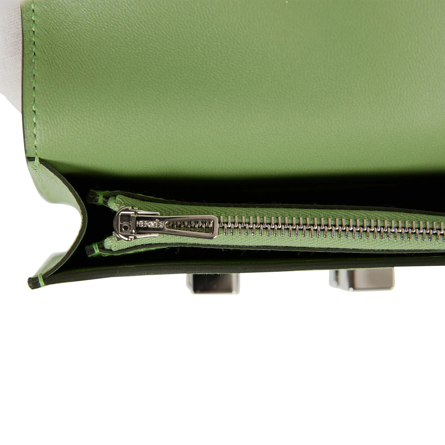 Replicate Hermes Constance Slim Wallet Vert Criquet Epsom Palladium Hardware(1:1 replica)