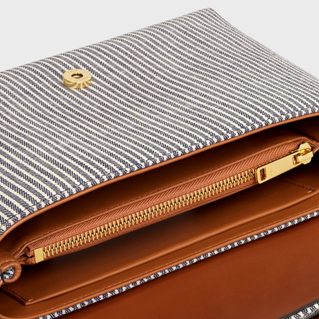 Replicate MEDIUM CELINE VICTOIRE BAG IN STRIPED TEXTILE NAVY BLUE(1:1 replica)