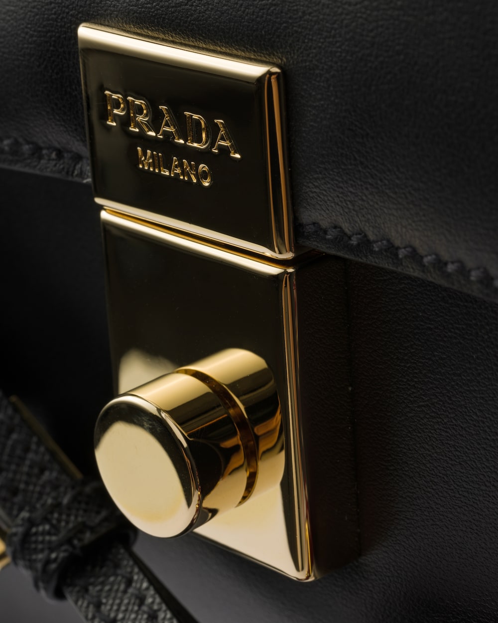 Replicate Prada Soft Sound Small Leather Shoulder Bag With Charms(1:1 replica)