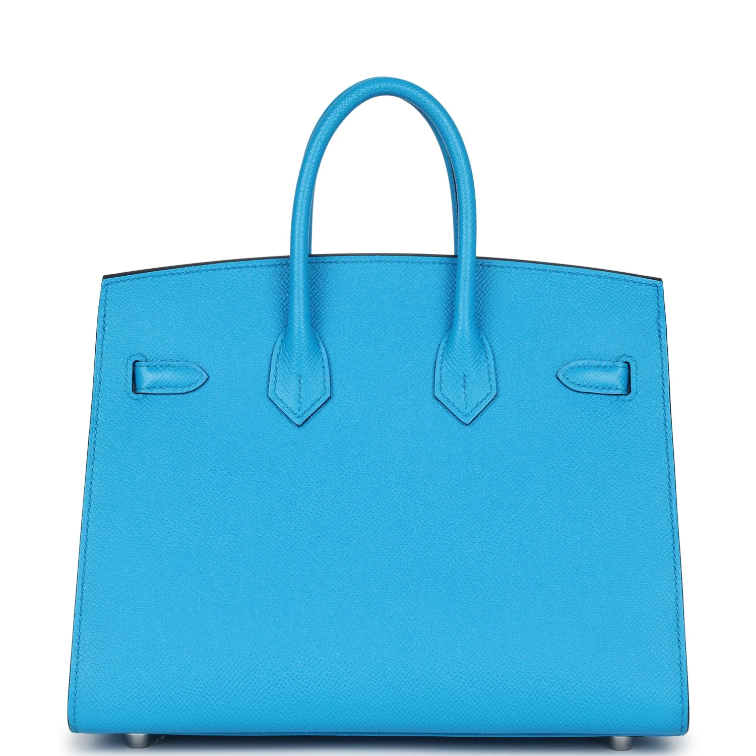 Replicate Hermes Birkin Sellier 25 Bleu Frida Epsom Palladium Hardware(1:1 replica)