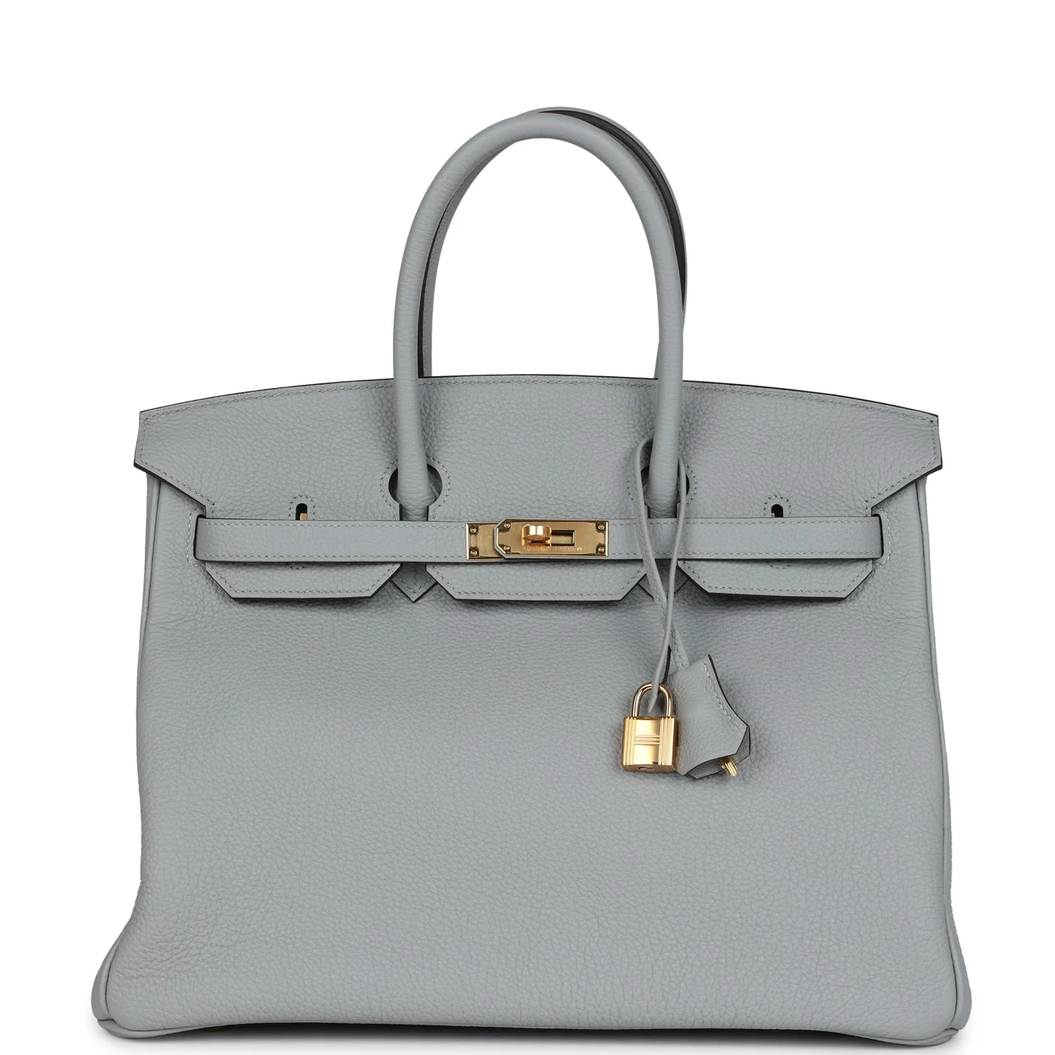 Replicate Hermes Birkin 35 Bleu Glacier Togo Gold Hardware(1:1 replica)