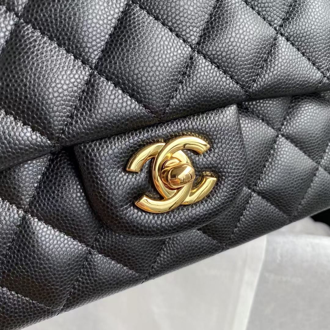 Replicate Chanel Classic 11.12 Handbag Caviar Gold Hardware(1:1 replica)