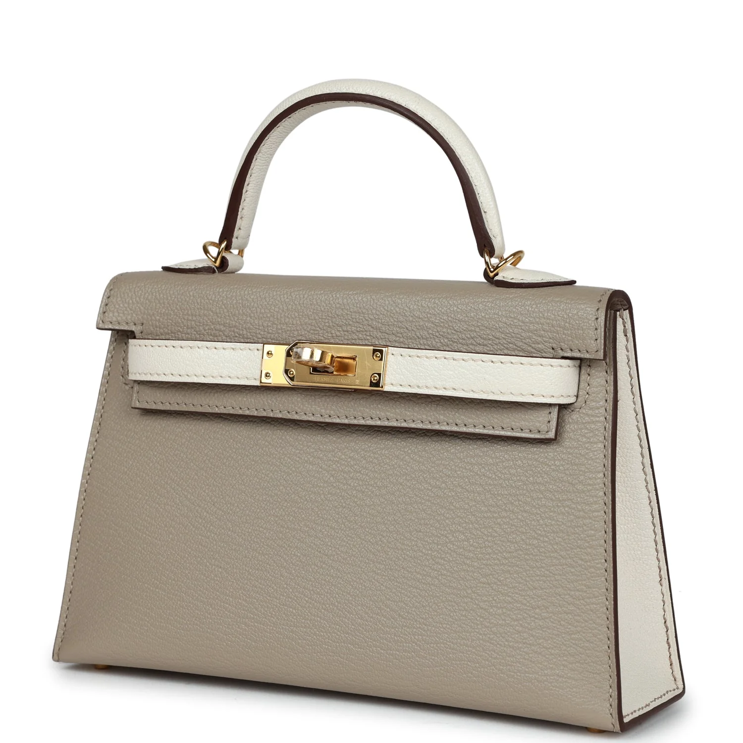 Replicate Hermes Special Order (HSS) Kelly 20 Gris Tourterelle and Nata Chevre Gold Hardware(1:1 replica)