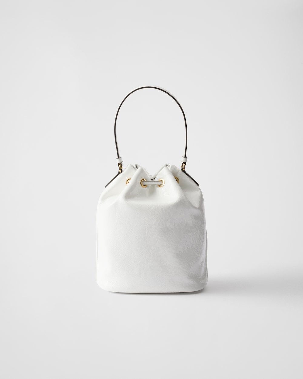 Replicate Prada Duet Naplak Patent Leather Bucket Bag(1:1 replica)