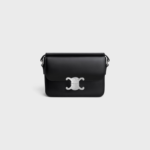 Replicate TEEN TRIOMPHE BAG IN SHINY CALFSKIN BLACK(1:1 replica)