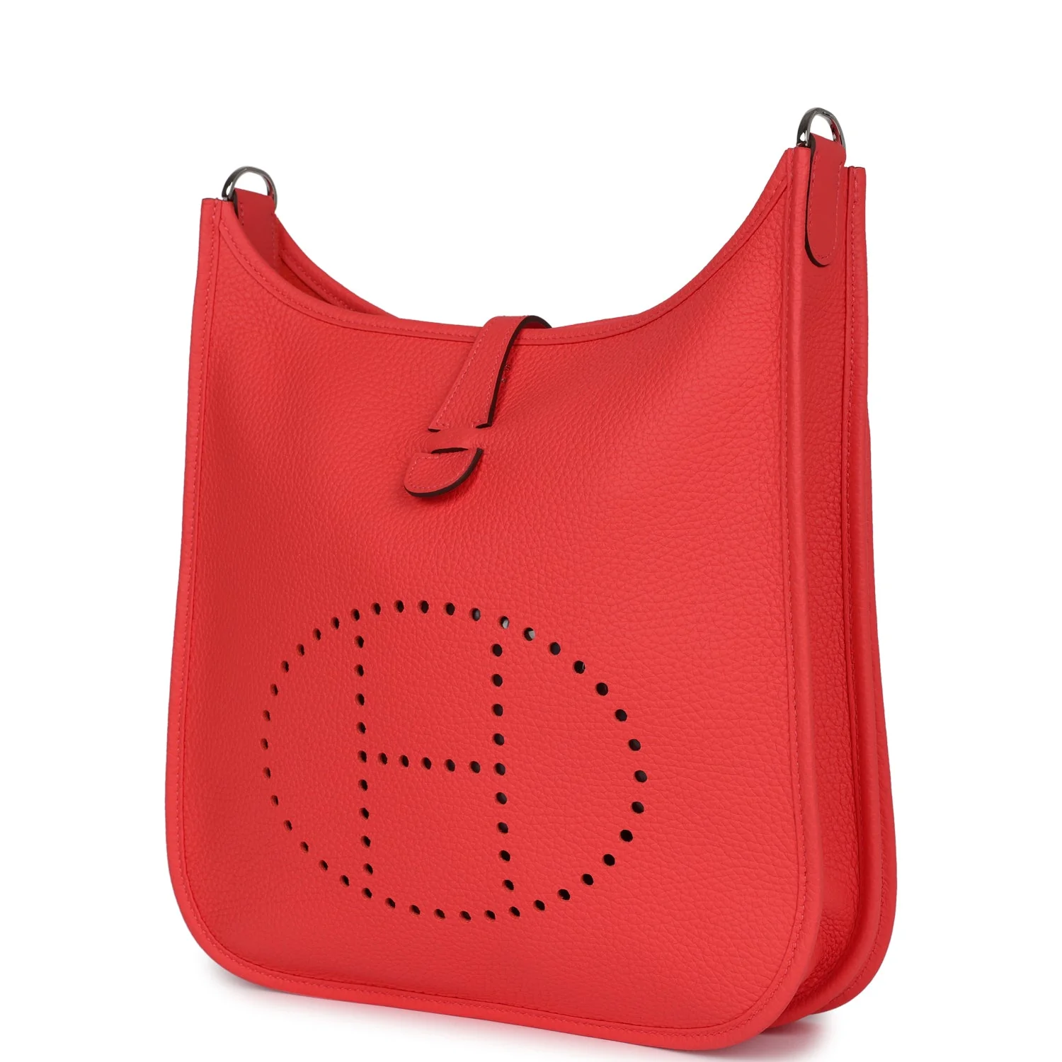 Replicate Hermes Evelyne III PM Rose Texas Clemence Palladium Hardware(1:1 replica)