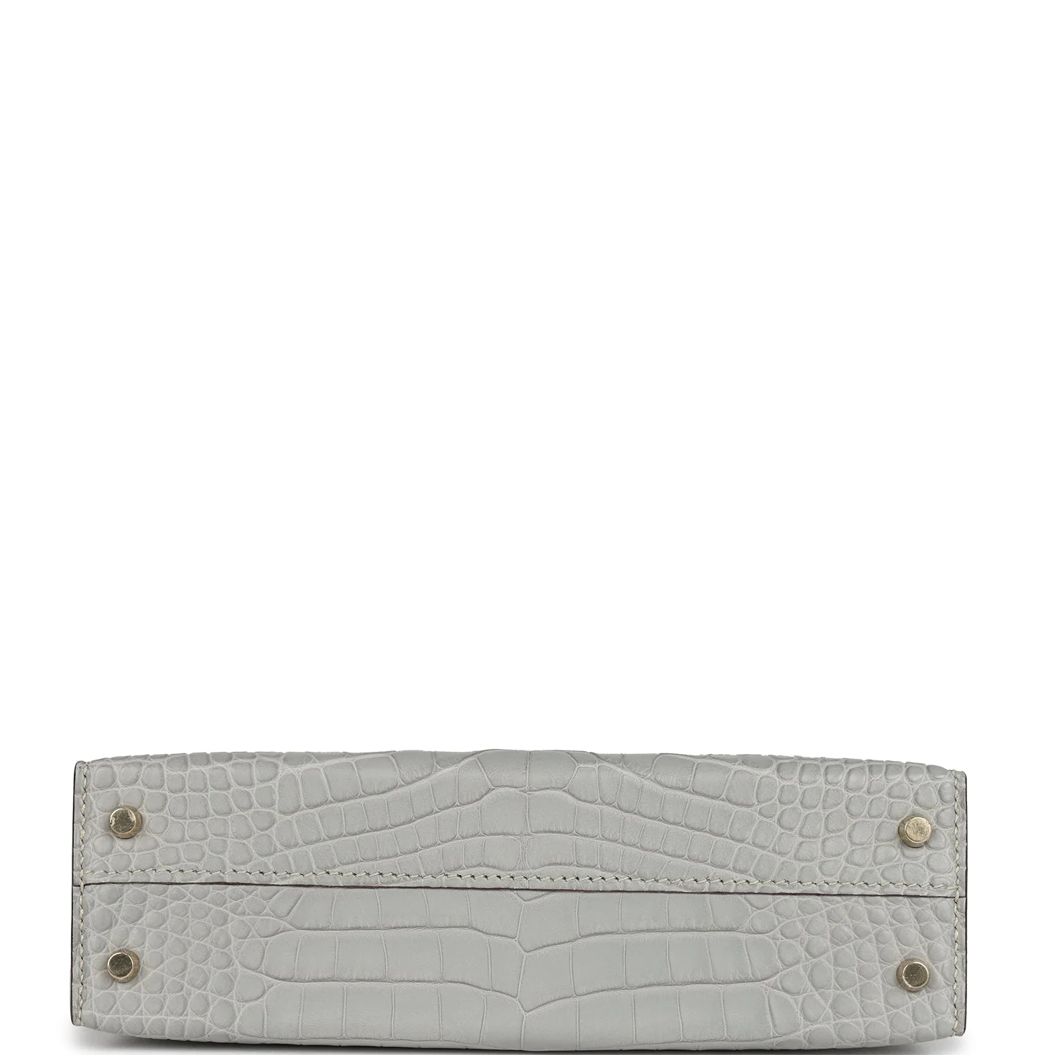 Replicate Hermes Special Order (HSS) Kelly Sellier 20 Gris Perle and Kraft Matte Alligator Permabrass Hardware(1:1 replica)