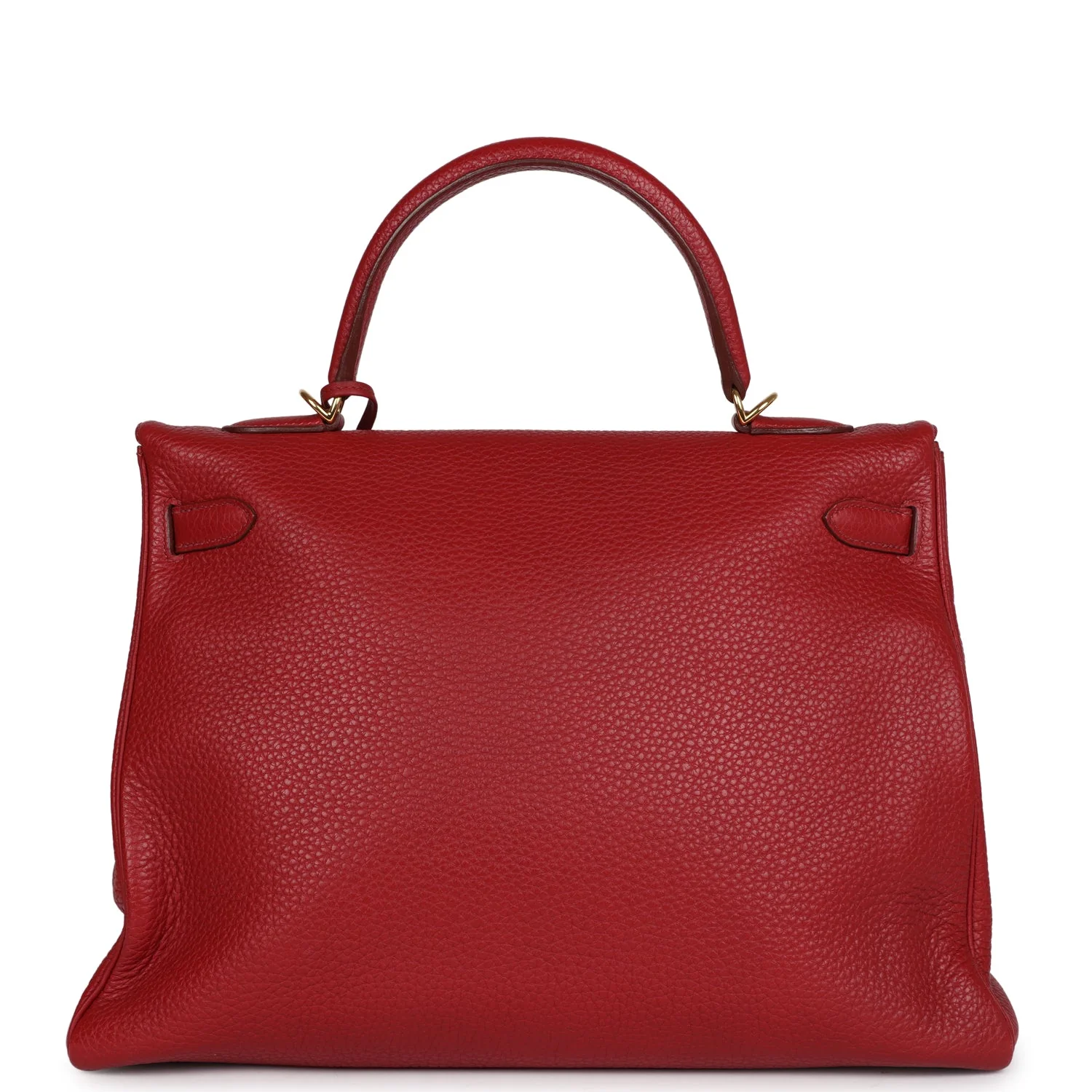 Replicate Hermes Kelly 35 Rouge Garance Clemence Gold Hardware(1:1 replica)