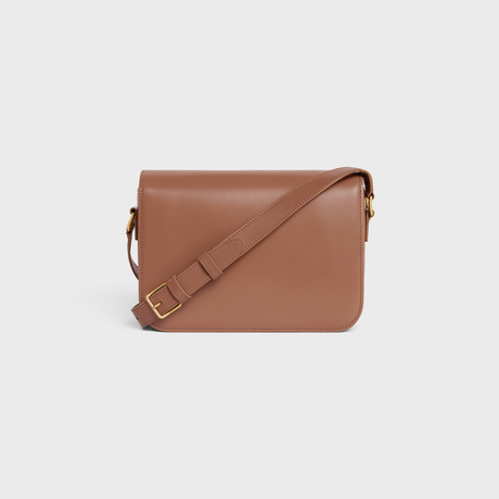 Replicate CLASSIQUE TRIOMPHE BAG IN SHINY CALFSKIN BRONZE(1:1 replica)