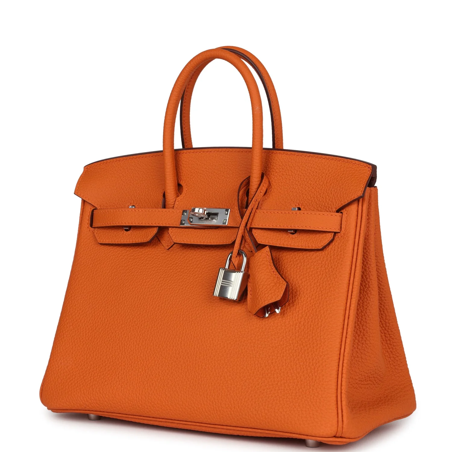 Replicate Hermes Birkin 25 Orange Togo Palladium Hardware(1:1 replica)