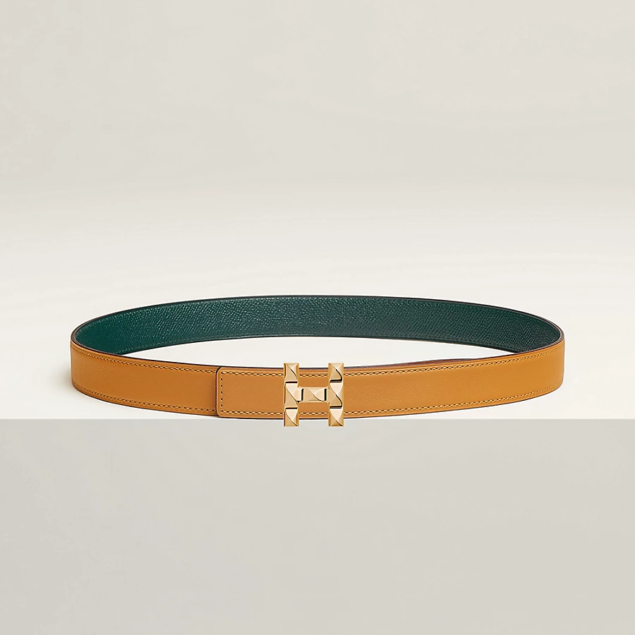 Replicate H Infini belt buckle   Reversible leather strap 24 mm(1:1 replica)