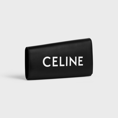 Replicate ASYMETRIC CLUTCH IN SHINY CALFSKIN WITH CELINE PRINT BLACK(1:1 replica)