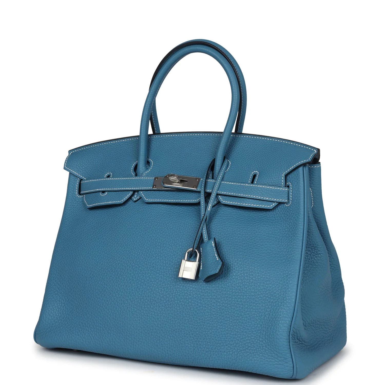 Replicate Hermes Birkin 35 Blue Jean Togo Palladium Hardware(1:1 replica)