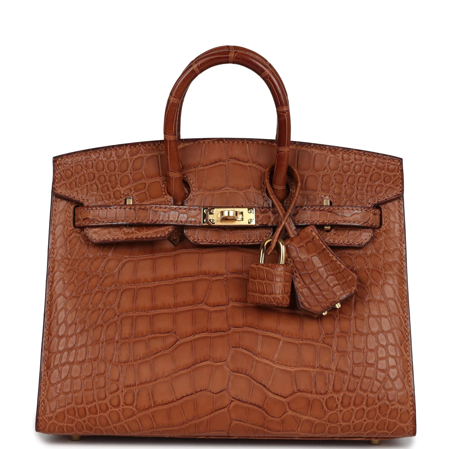 Replicate Hermes Birkin Sellier 20 Gold Matte Alligator Gold Hardware(1:1 replica)