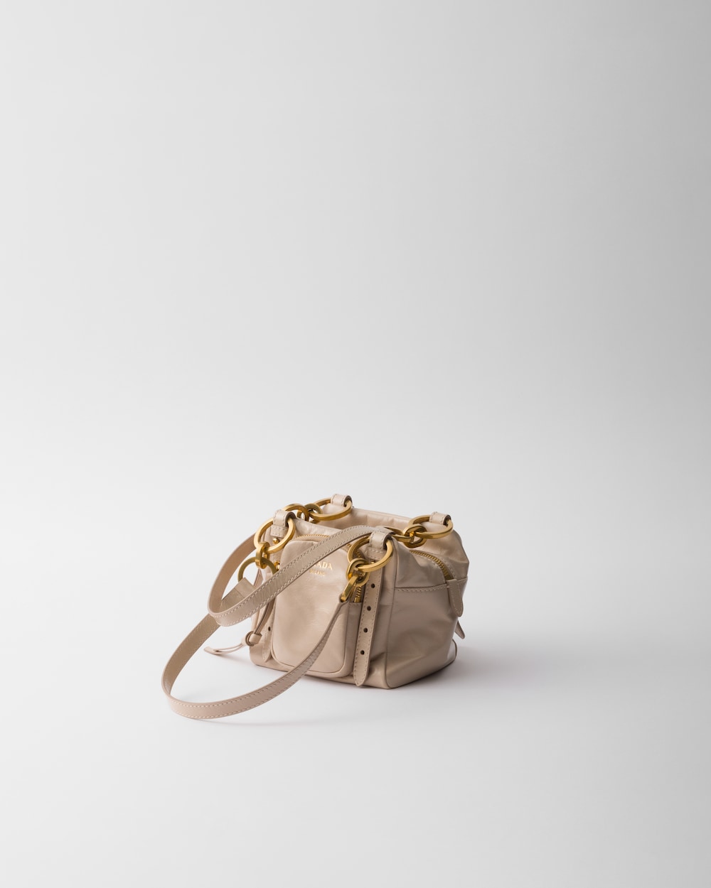 Replicate Prada Dangle Leather Top-Handle Mini-Bag(1:1 replica)