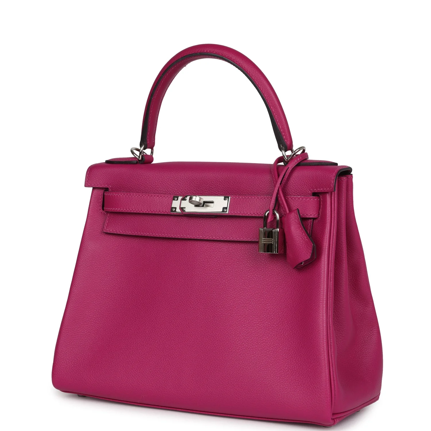Replicate Hermes Kelly Retourne 28 Rose Poupre Evercolor Palladium Hardware(1:1 replica)