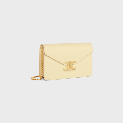 Replicate WALLET ON CHAIN MARGO IN SHINY CALFSKIN SUNLIGHT(1:1 replica)