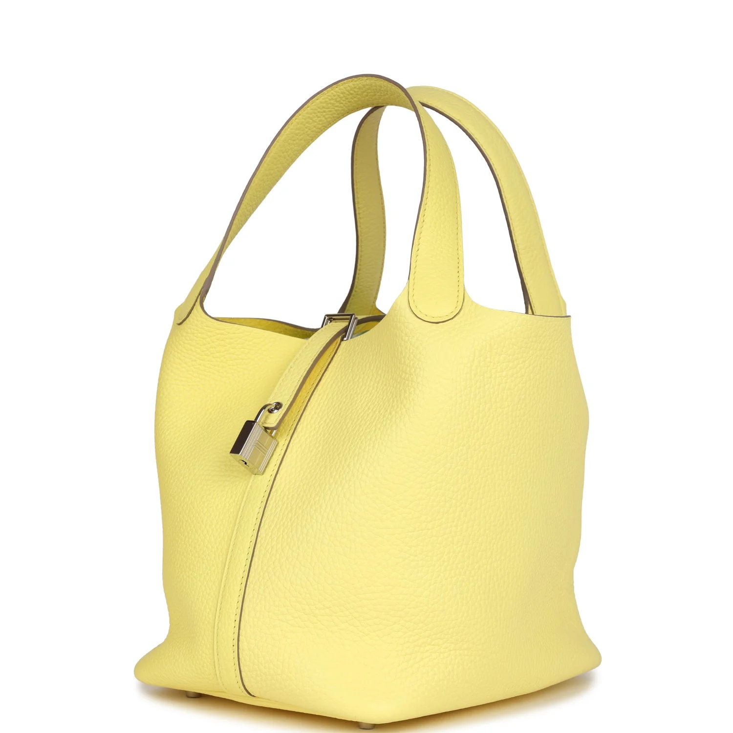 Replicate Hermes Picotin Lock 22 Limoncello Clemence Palladium Hardware(1:1 replica)