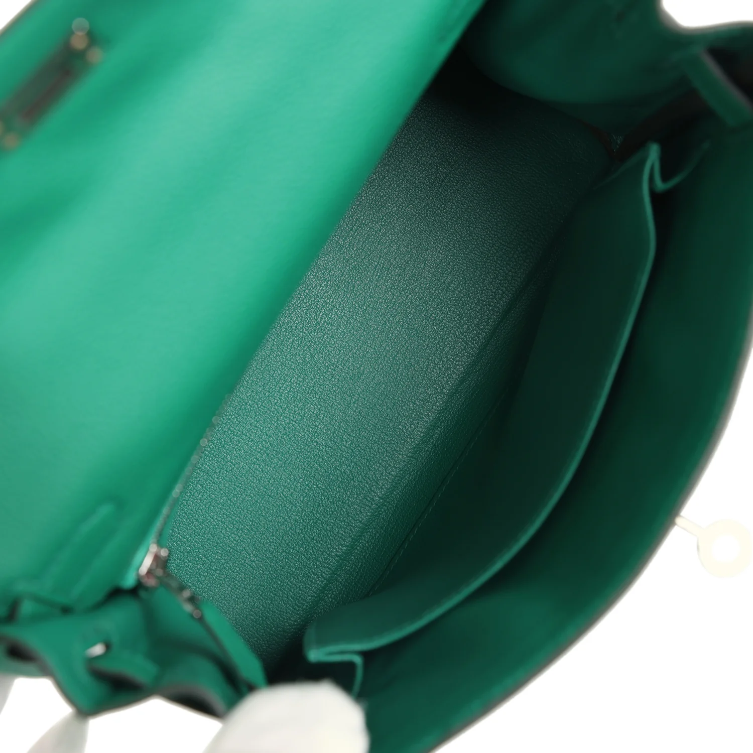 Replicate Hermes Kelly Retourne 25 Vert Vertigo Togo Palladium Hardware(1:1 replica)