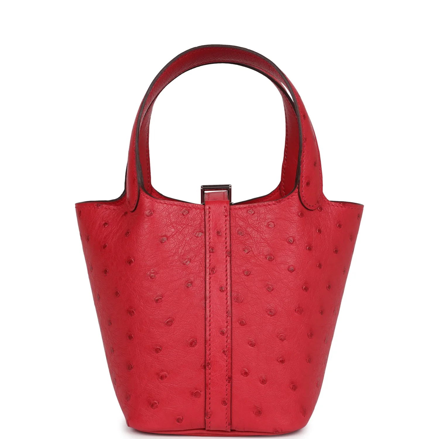 Replicate Hermes Micro Picotin Lock 14 Bougainvillea Ostrich Palladium Hardware(1:1 replica)