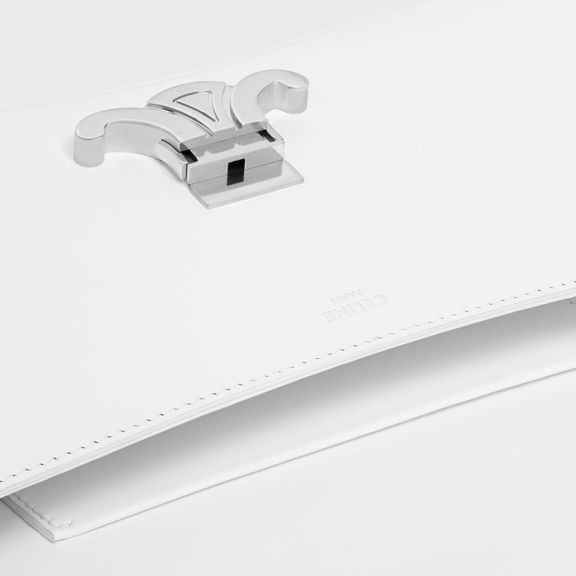 Replicate MEDIUM CELINE LOLA BAG IN SHINY CALFSKIN BLANC DE BLANC(1:1 replica)