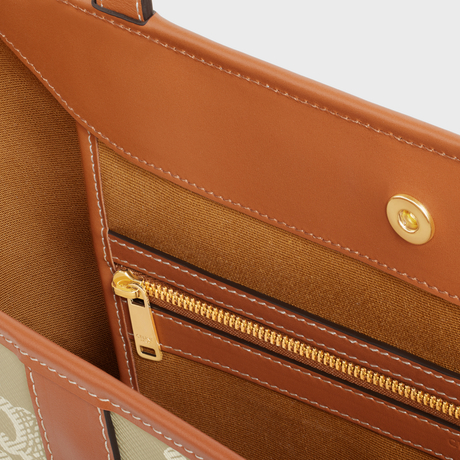 Replicate MEDIUM CABAS IN TRIOMPHE CANVAS AND CALFSKIN GREGE(1:1 replica)