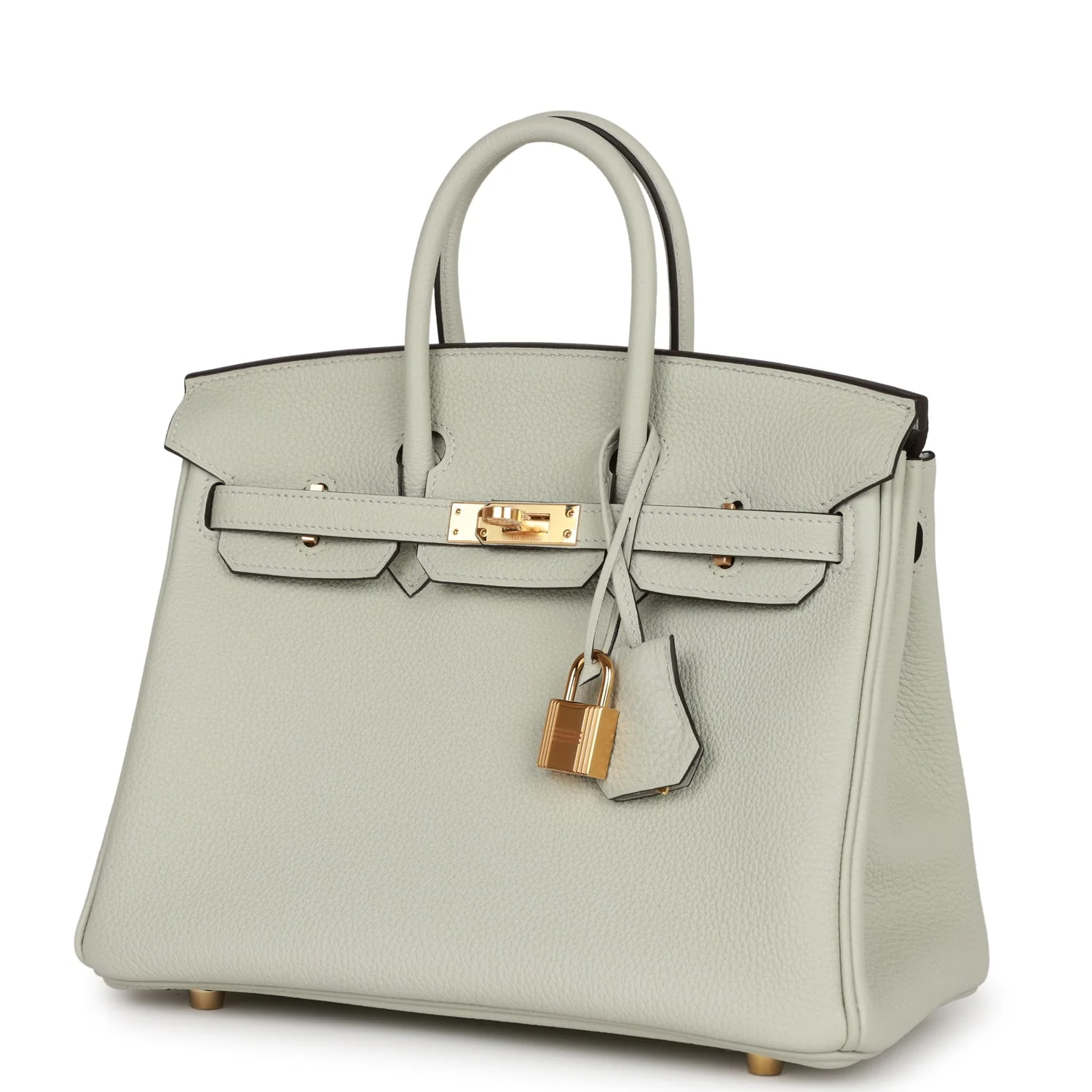 Replicate Hermes Birkin 25 Gris Neve Togo Gold Hardware(1:1 replica)
