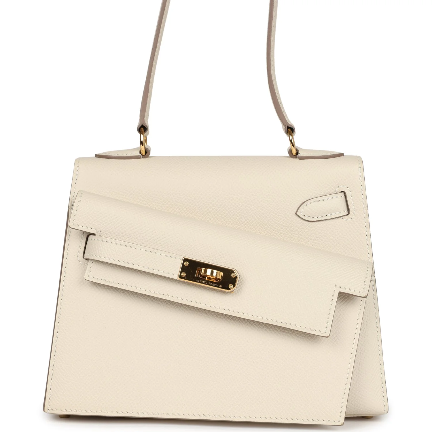 Replicate Hermes Kelly Sellier en Desordre 20 Craie Epsom Gold Hardware(1:1 replica)
