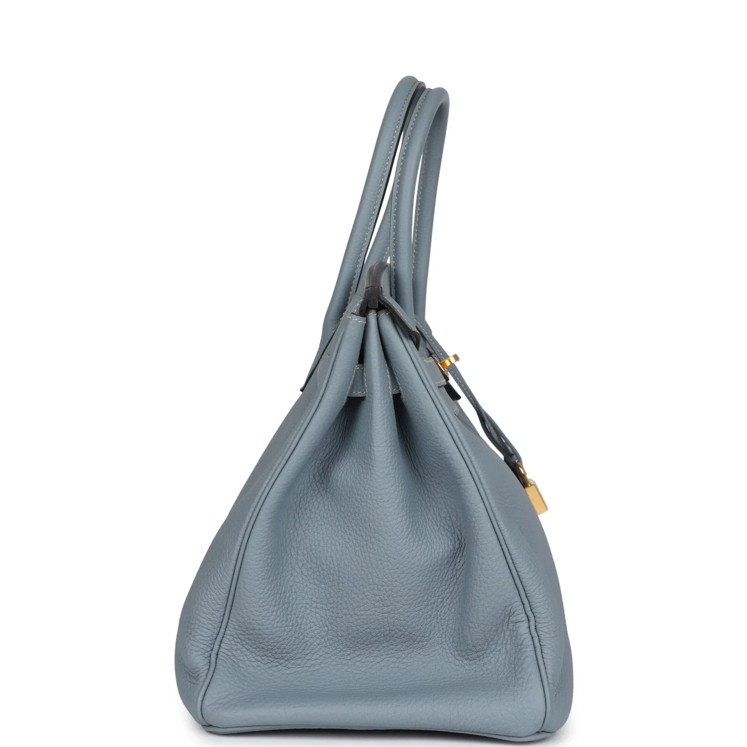 Replicate Hermes Birkin 35 Bleu Lin Togo Gold Hardware(1:1 replica)