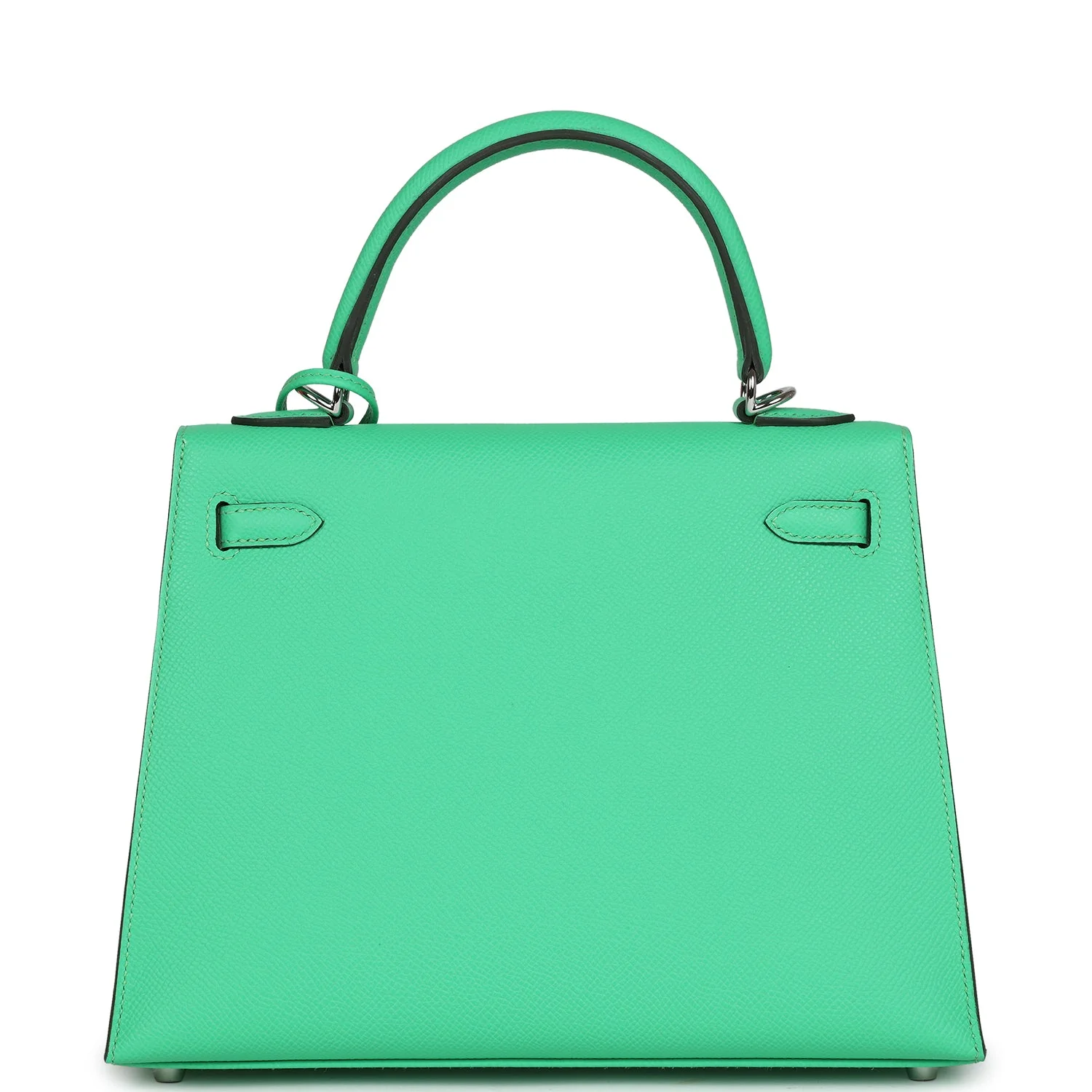 Replicate Hermes Kelly Sellier 25 Vert Comics Epsom Palladium Hardware(1:1 replica)